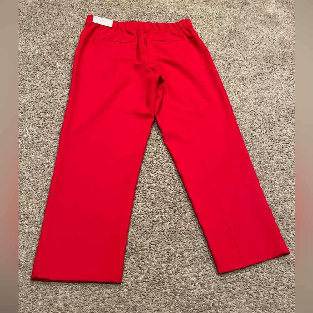 NWT Ann Taylor the Easy Ankle High RiseTapered Pants in Bright Red size L. - Picture 8 of 16